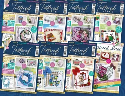 BRAND NEW Tattered Lace Magazines - ALL ISSUES 1 - 100 With FREE DIES & FREE P&P • £11.95