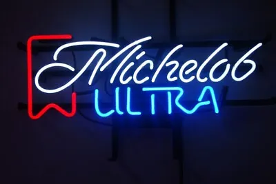 New Michelob Ultra Neon Light Sign 17 X14  Lamp Beer Cave Gift Bar Real Glass • $126.73