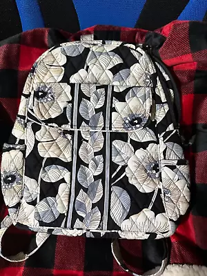 Vera Bradley Black & White Camellia Backpack • $19.99