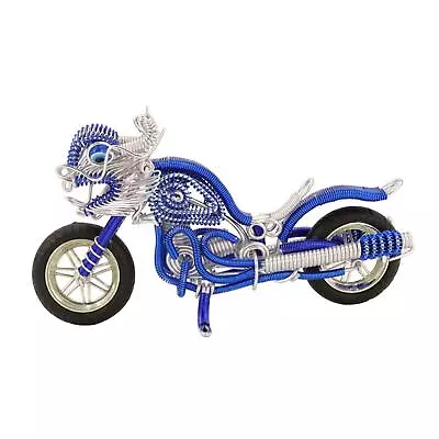 Desktop Motorcycle Model Metal Decoration Retro Artwork Aluminum Wire Decorative • $14.24