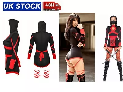 Carnaval Women Cosplay Costume Ninja Warrior Lady Fancy Dress Jumpsuit Clothing • £16.66