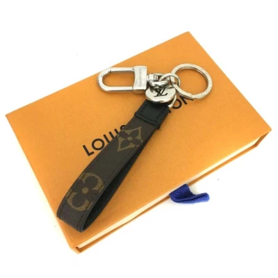 $63 • Buy Louis Vuitton Monogram Macassar Porte Cles Dragone Key Ring Charm /6Q0598