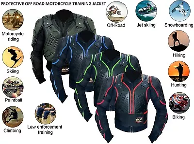 Men Motorcycle Body Armor Jacket Spine Chest Back Protection Riding Gear Jacket • $59.99