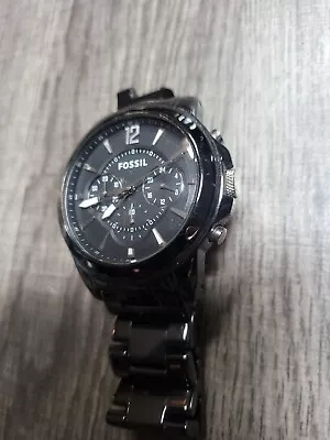 Fossil  Ceramic Black Grant Chronograph Band Broken • $20