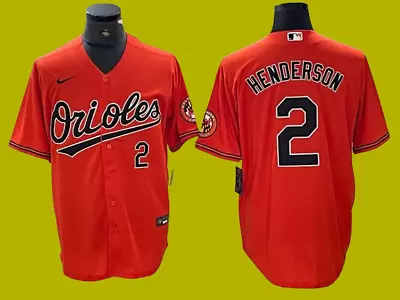 Men's Baltimore Orioles #2 Gunnar Henderson Cool Base Orange Stitched Jersey . • $49.99