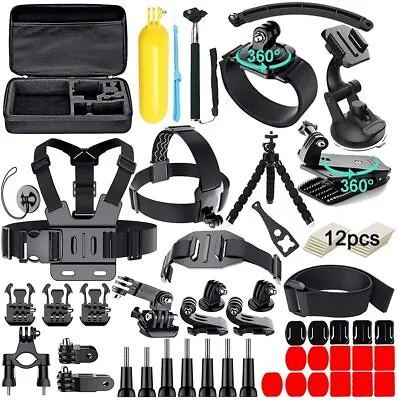 61 In 1 Action Camera Accessories Kit For GoPro Hero 10 9 8 7 6 5 4 Hero Session • $65.99