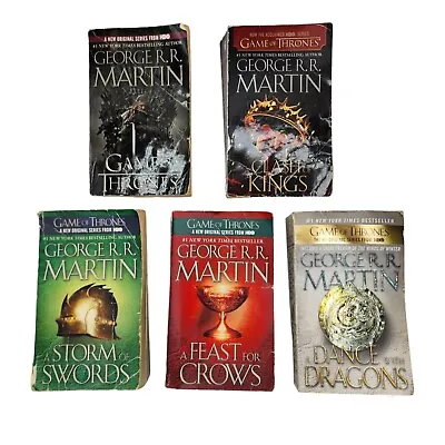 Game Of Thrones Show George RR Martin Set A Song Of Ice And Fire Bantam Books 5 • $25.88