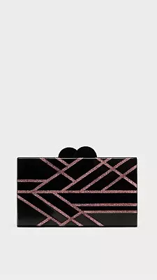 Rare ZARA Plastic Minaudiere Fuchsia BOX CLUTCH BAG HANDBAG SHOULDER BAG • $29.99