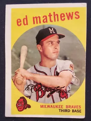 1959 Topps Ed Matthews #450 Mis-Cut • $16.99