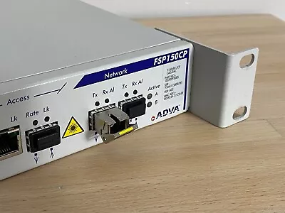 ADVA FSP150CP Gigabit Network Fibre Optic Access Switch 2AC +  Rackmount Ears • £10.99