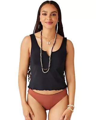 Carve Designs Vida Notchneck Women's Tankini Top Black Large • $40.80