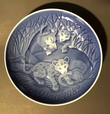 Bing & Grøndahl 6  Mors Dag 1982  Lioness And Cubs  Mother's Day Plate • $1.29
