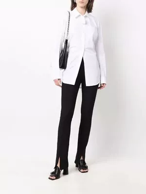 Alexander Wang Button-down White Collar Shirt Size L 12 Au • $120