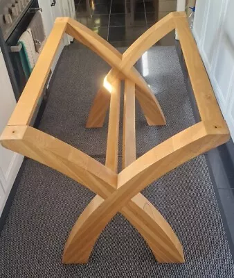 John Lewis Solid Oak And Glass Dining Table • £80