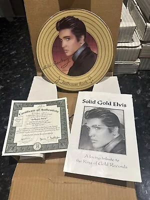 Elvis Presley Bradford Exchange Plate Jailhouse Rock Solid Gold Series Numbered • $19