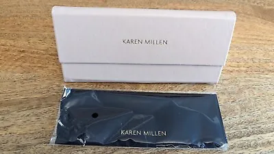 New! Karen Millen Pink Glasses Case & Sealed Cleaning Cloth  . Collapsible  • £6