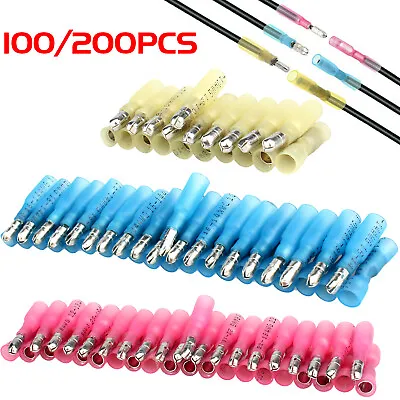 100-200X Heat Shrink Bullet Wire Connectors 22-10AWG Male Female Crimp Terminals • $17.99