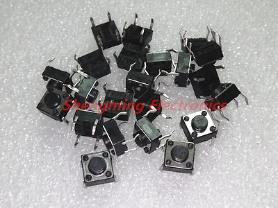 100PCS Momentary Tactile Push Button Switch Tact Switch 6X6X4.3mm 4-pin DIP-4 • $1.45