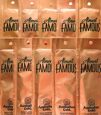 10 Australian Gold Almost Famous Tanning Lotion Packets • $19.95