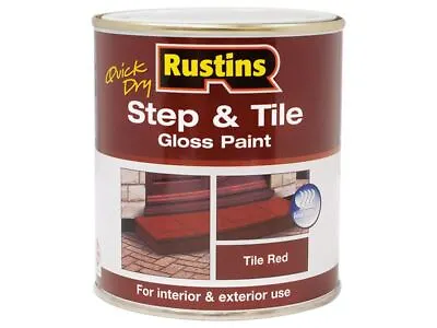 Rustins - Quick Dry Step & Tile Paint Gloss Red 500ml • £15.11