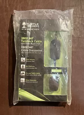 Turtle Beach Xbox 360 Talkback Cable With Foam Windscreen 1.1M/3.6FT Sealed • $20