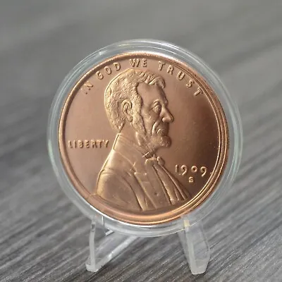 Lincoln Wheat Cent 1909 S VDB 1 Oz .999 Copper Round Bullion Coin In Capsule • $7.99