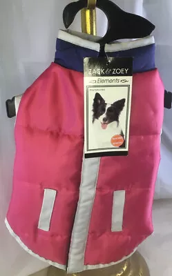 Zack And Zoey S Small Reversible Reflective Pet Dog Jacket Coat Pink Purple NWT • $20