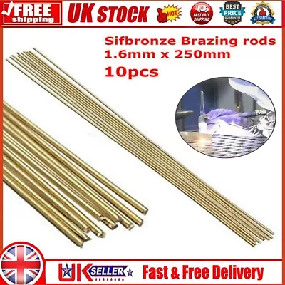 £7.61 • Buy 10PCS Wire Brazing Easy Melt Welding Rods Low Temperature 1.6mmX250mm Brass New