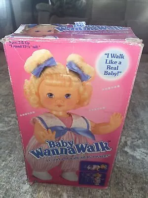 Baby Wanna Walk Doll Hasbro 1990 Vintage Action Baby Doll Battery Operated WORKS • $25