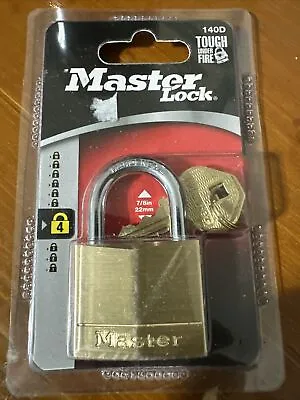 Master Lock 140D Brass Padlock With 2 Keys NEW • $9.95