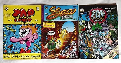 $101.25 • Buy Vintage Comics Underground 1960s Zap Comix Lot Of 3 Issues 2 - 3 - 5 Apex 