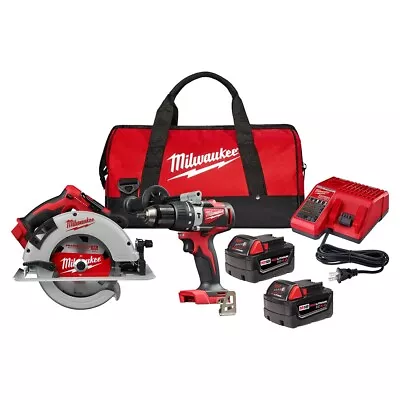 Milwaukee 2992-22 M18 REDLITHIUM Brushless Cordless 2-Tool Combo Kit • $309.01