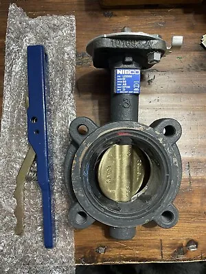 NIBCO LD-2000-3 Series Ductile Iron Butterfly Valve W/ EPDM Liner & Alum Bronze • $100