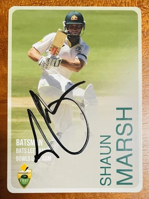 $4.25 • Buy Shaun Marsh Signed 2014 Test Team Cricket Australia