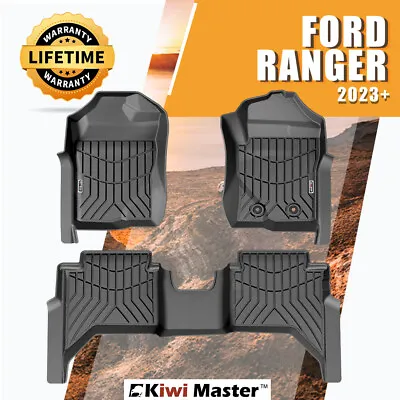 $179.95 • Buy KIWI MASTER 3D TPE Car Floor Mats Suit Ford Ranger Next Gen 2023+ Rubber