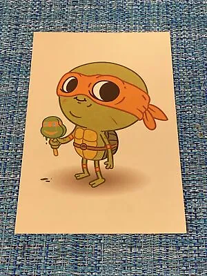 SDCC 2014 Postcard Teenage Mutant Ninja Turtles Michelangelo Mike Mitchell Mondo • $35