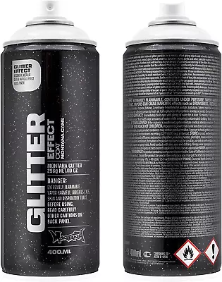 Cans Glitter Effect Varnish Coat Spray Paint 400 Ml SILVER • $26.99