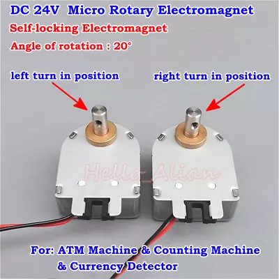 DC 24V Mini Electric Magnet Rotating Self-locking Rotary Solenoid Electromagnet • $4.75