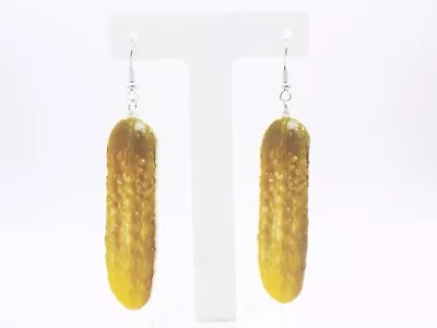 Dill Pickle Earrings - New 2d Food Jewelry • $13.97