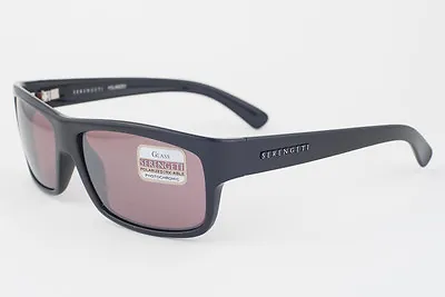 $239.50 • Buy Serengeti Martino Shiny Black / Sedona Polarized Sunglasses 7840