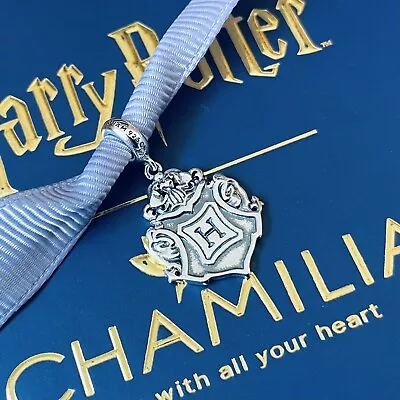 Genuine CHAMILIA X HARRY POTTER Crystal Hogwarts Crest Charm ~ NEW In Box • £24.95