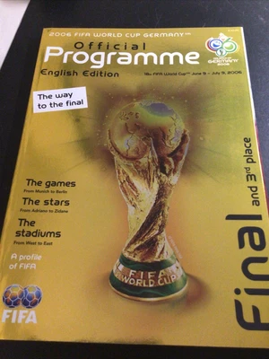 £2.50 • Buy Programme  World Cup Final 2006  Italy V France  English Edition 