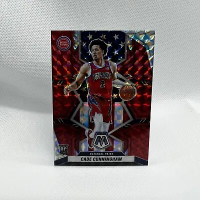 $24 • Buy 2021-22 Mosaic National Pride Red Mosaic Cade Cunningham Rookie #260 Pistons