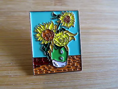 Artist Painting Vincent Van Gogh Art Sunflowers Inspired Enamel Lapel Pin Badge • £4.99