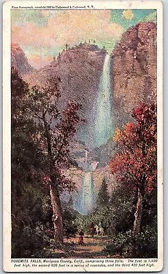 C1902 Postcard Yosemite Falls Mariposa County CA Prudential Insurance Co Adv • $7.50