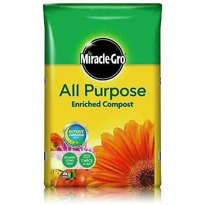 Miracle Gro All Purpose Enriched Compost 40L Potted Garden Plant Growing Soil • £13.49
