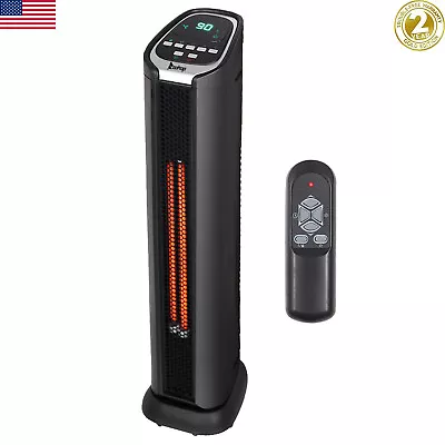 1500W Tower Space Heater LED Display Oscillating W/Remote Control Timer Eco Mode • $46.99