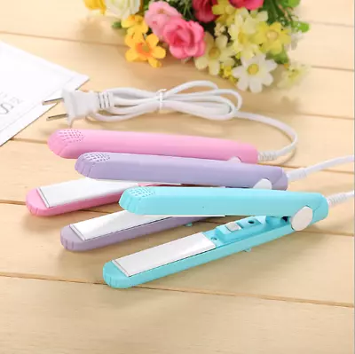 Portable Mini Hair Curl Straightener Flat Iron Perm Splint Ceramic Travel • $7.93