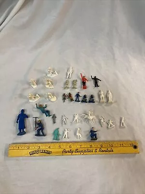 Vintage Lot Plastic Miniature People Figurines Some Marx 32 Piece Lot • $21