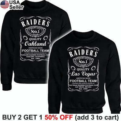 Las Vegas Raiders Sweater Sweatshirt JD Shirt Whiskey Oakland Graphic Whisky Oak • $26.05